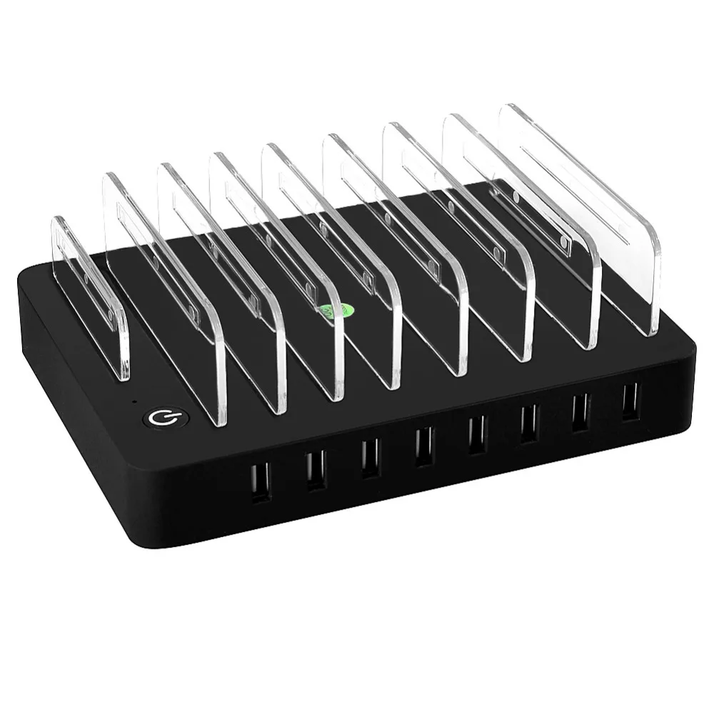 8 портов USB 2.4A зарядная станция EU US UK 96W Зарядка для телефона планшета подставка