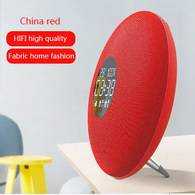 Красный Jomanga Z6, пульт дистанционного управления, bluetooth, динамик, Мини Портативные Компьютерные колонки с будильником, экраном, для спальни, модный динамик - Цвет: Красный