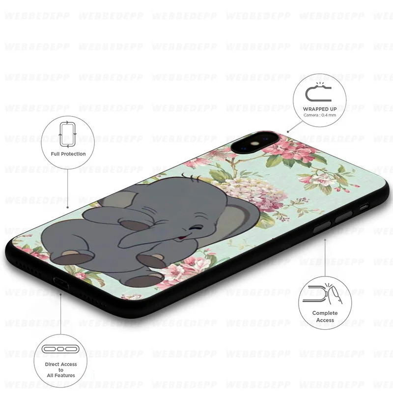 WEBBEDEPP Dumbo Movie Soft Case for Samsung Galaxy S10 S10e S9 S8 Plus S7 S6 Edge &amp J6 2018 Note 10 9 8 |
