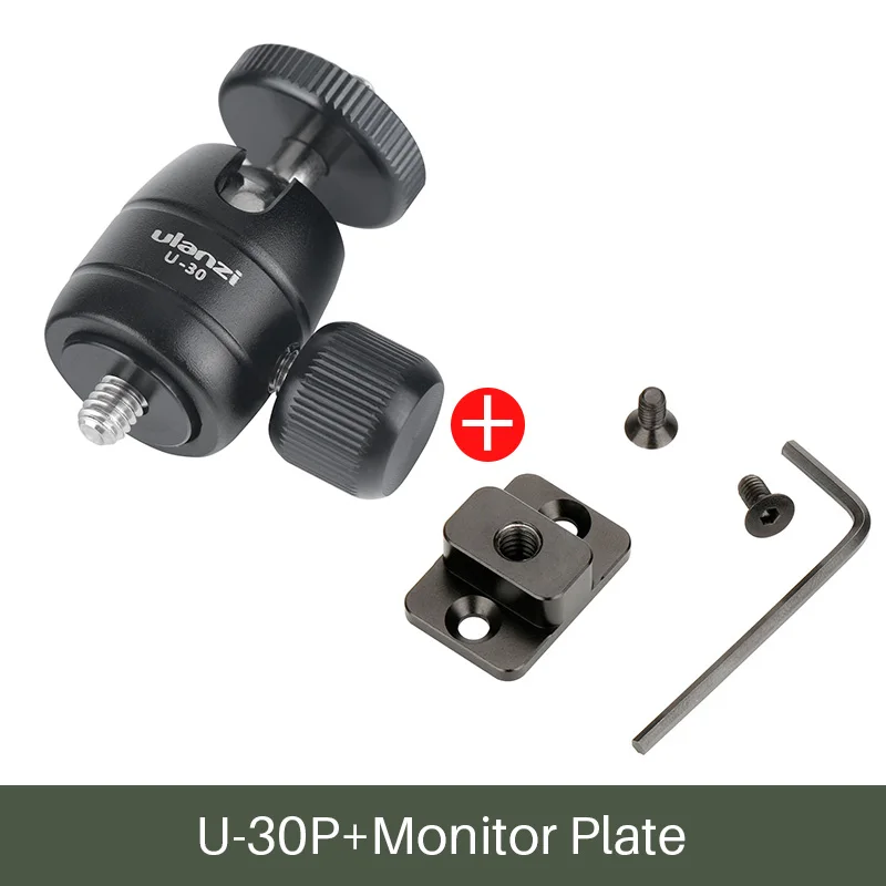 Ulanzi U-30P 360 градусов шаровая Головка штатив аксессуары для Dji Ronin S VS Magic Arm выдвижной порт для монитора - Цвет: Ballhead w Plate