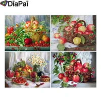 diapai 5d diy diamond painting 100 full squareround drill fruit strawberry landscape 3d embroidery cross stitch home decor