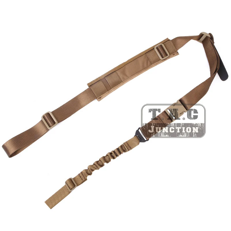 CB EmersonGear 2-Point BattleSling двухточечный винтовочный слинг нейлоновая тесьма Мягкий регулируемый ремень быстрое отсоединение w/Bungee Emerson - Цвет: CB