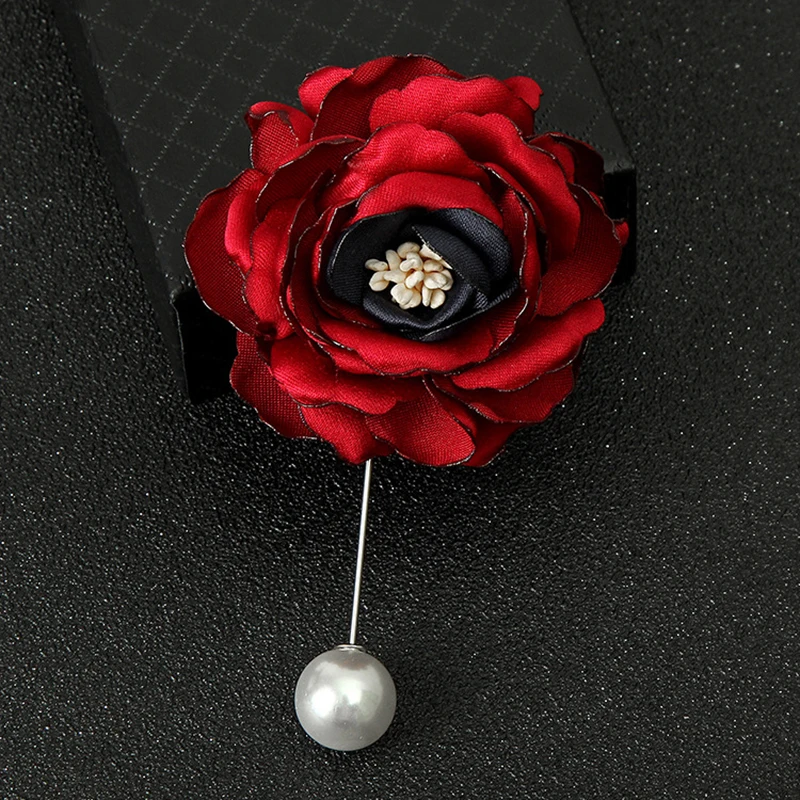 Свадебная бутоньерка для жениха Броши ручной работы церемонии шафера мягкая