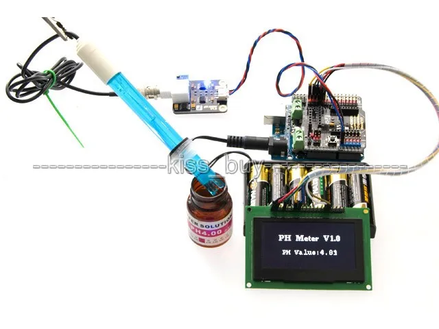 Модуль датчика PH 1 шт. модуль V1.1 + рН зонд для AVR 51 щит с MSP430 тестовым кодовым