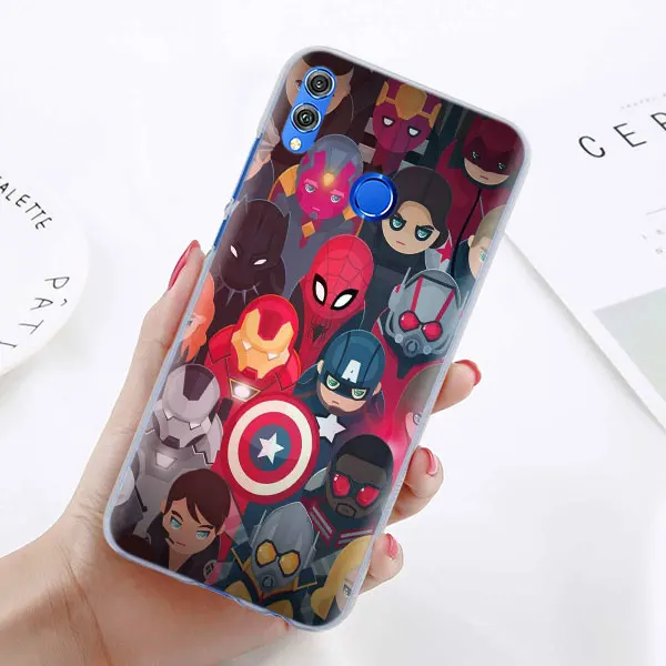 04 Чехол для телефона Marvel Мстители супер герои для huawei Honor 8X 8A Pro 8C 8S 9 10 Lite 20i Honor Play Y7 Y9 чехол - Цвет: 04