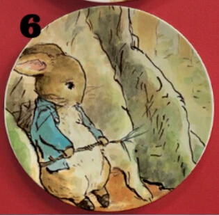8 дюймов Beatrix Potter The Tale of Peter Rabbit иллюстрация живопись тарелка Украшение Декор плоское блюдо подвесные тарелки блюдо - Цвет: F