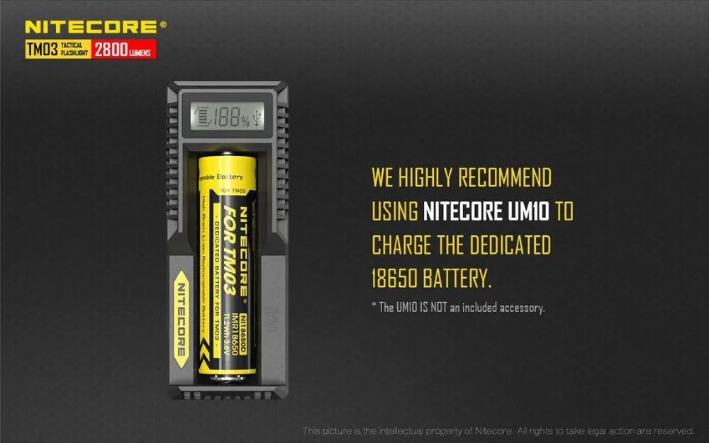 Nitecore TM03 2800 люмен XHP70 светодиодный фонарик с компасом для TM03 18650 аккумуляторная батарея