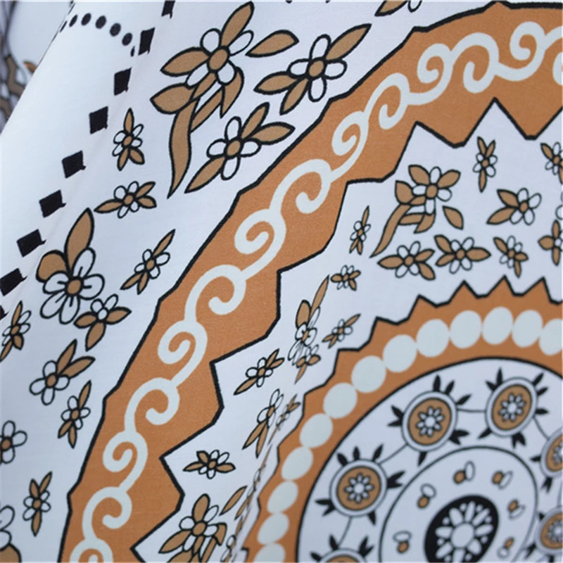 Женское летнее пляжное платье из хлопка с этническим принтом макси-платье 2020