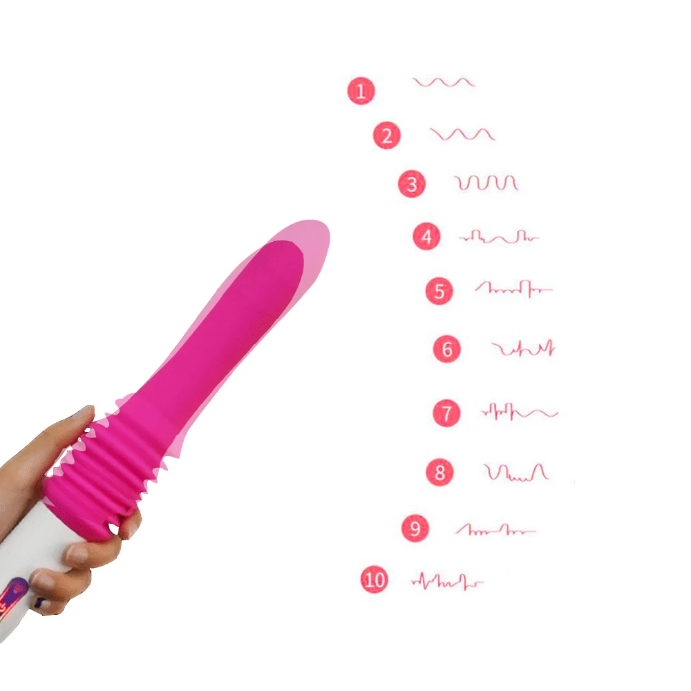 Водонепроницаемый 10 Частотный фаллоимитатор для точки G Вибратор Силиконовый