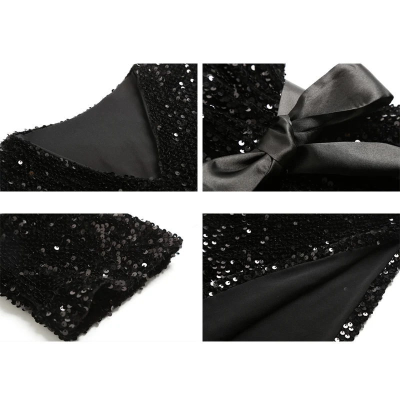 Женское вечернее платье модное блестящее с треугольным вырезом большого размера