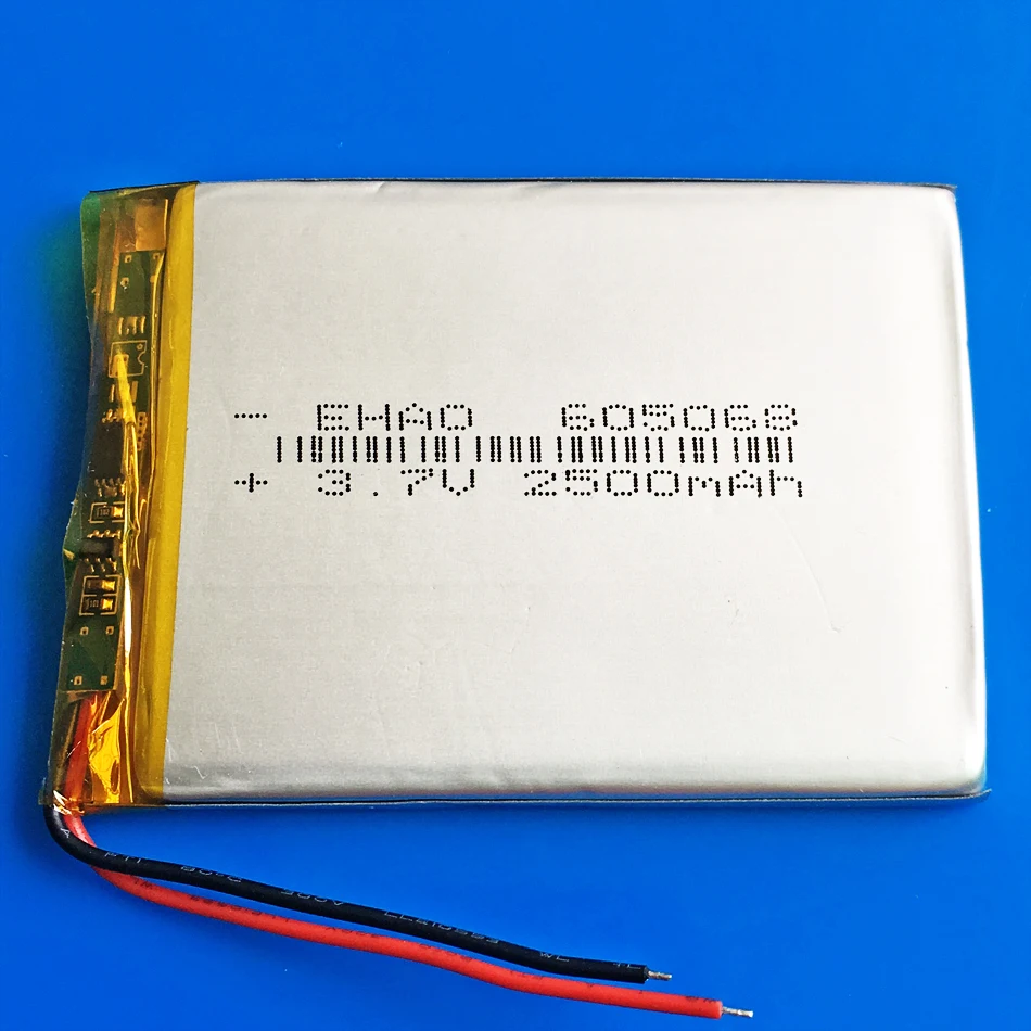 5 шт. 3 7 в 2500 мАч полимерный литий-полимерный аккумулятор 605068 для GPS DVD PAD power bank camera