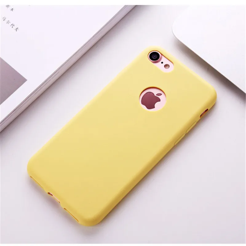 Милый ТПУ силиконовый чехол для iPhone на 5S 6 6s XS матовый задней панели ультра тонкий