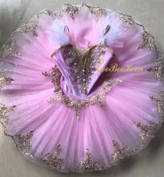 Детское высококачественное бархатное балетное платье с лебедем пачка для