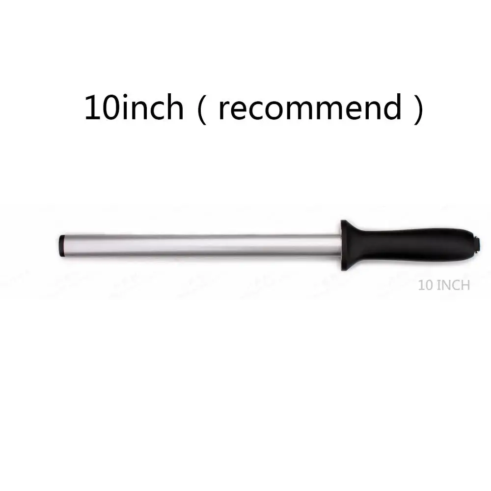 diamond)1pcs 8/10/12 inch sharpening rod kitchen knife sharpener sharpening steel diamond edge grind - Цвет: diamond rod 10 inch