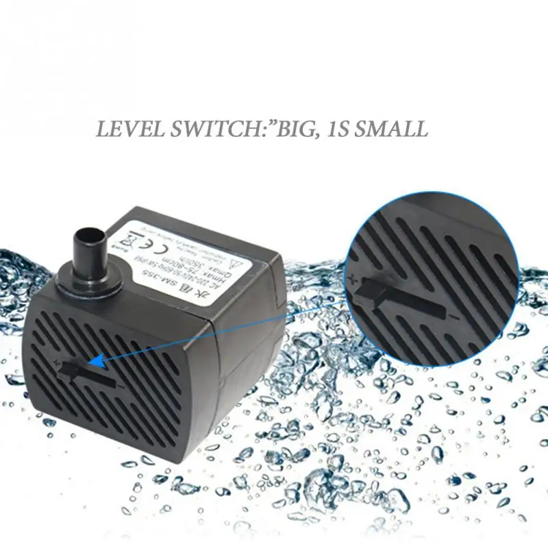 Ультра-тихий погружной водяной насос со светодиодной подсветкой для аквариума