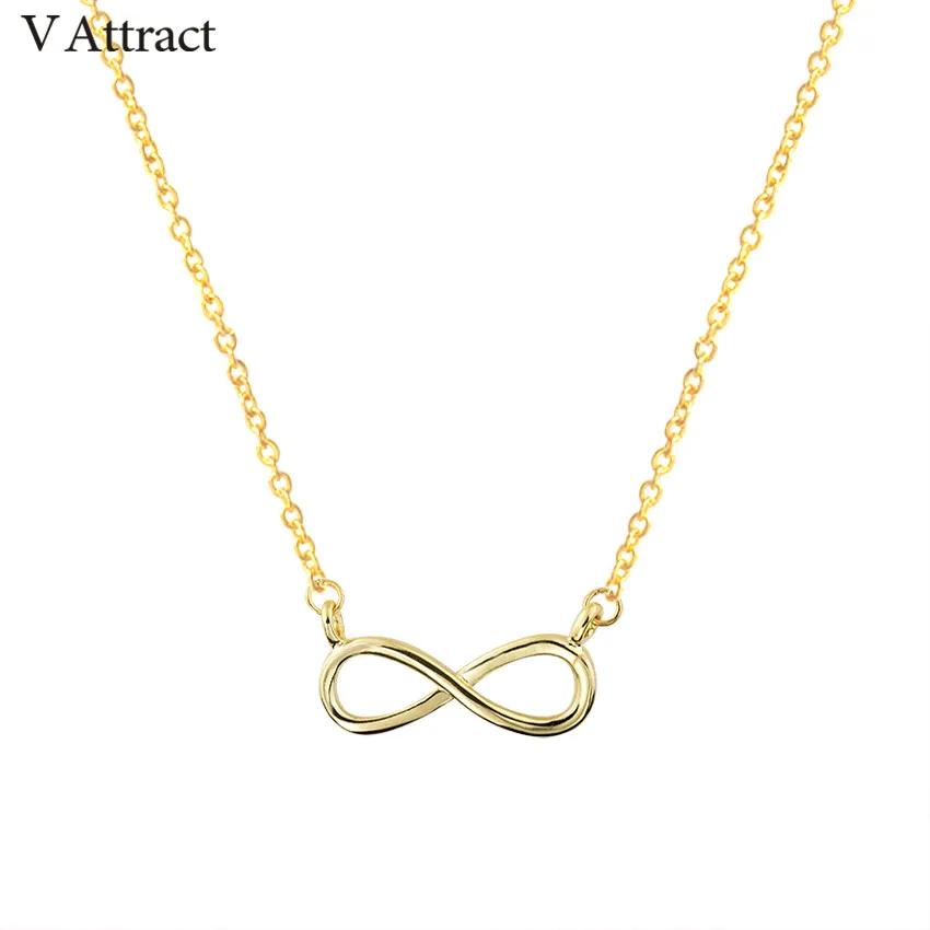V Attract Commitment Jewelry infinity Choker Necklace Wedding Bridesmaid Gift Fashion Simple Statement Kolye|statement necklace|necklace