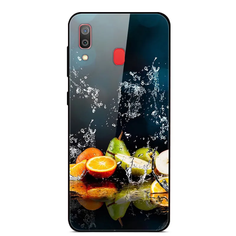 14 B для samsung Galaxy A30 чехол A 30 стеклянный жесткий чехол для телефона s для samsung Galaxy A30 чехол A20 Мягкий Бампер закаленное покрытие 6,4 - Цвет: 14