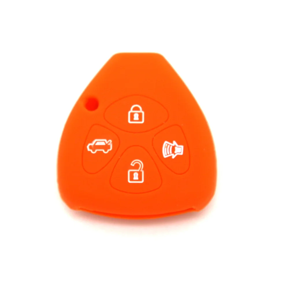 2017 new Car Modified case Silicone Key Case Cover Fit For Toyota Camry Corolla Prado Fortuner RAV 2012 4 buttons car shell | Автомобили и