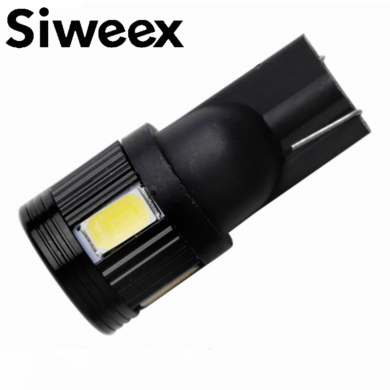 Комплект из 2 предметов, новинка, T10 белый 5630 6SMD лампочка W5W 194 168 175 для Подсветка регистрационного номера Боковая дверь лампы подсветки Подсветка салона