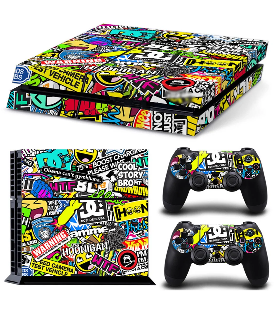 Защитный чехол для PS4 виниловые наклейки на кожу чехол для PS4 Playstation 4 консоль+ 2 Джойстик/панель управления игровыми аксессуарами