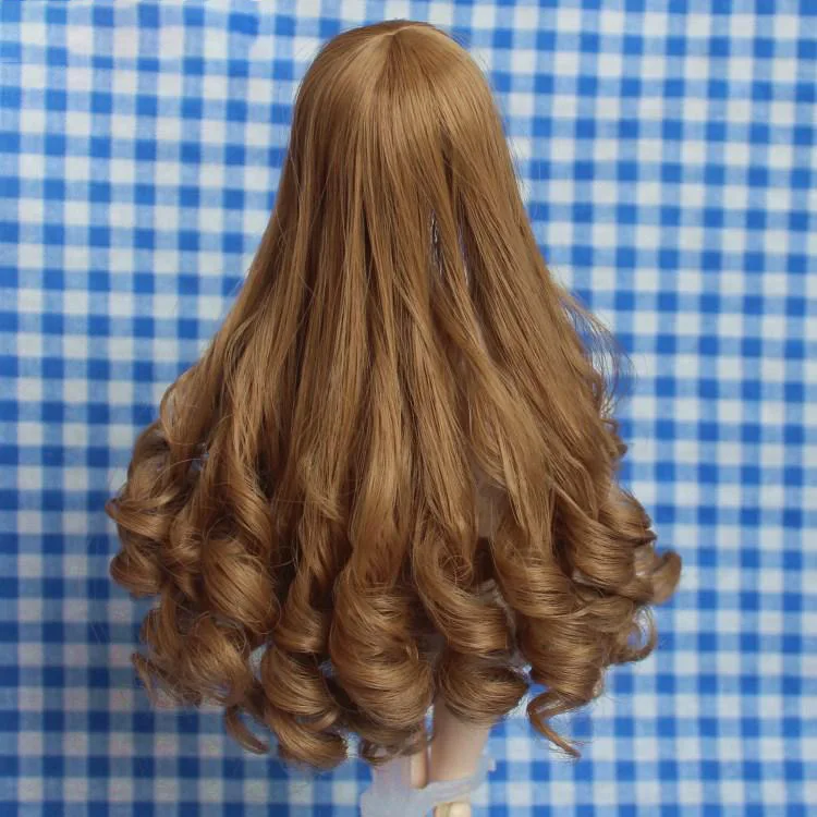 B Only hair 1/12 готовой головной убор волосы трессы для кукол кукла парик для шарнирной куклы кудри кукольный парик аксессуары - Цвет: B Only hair