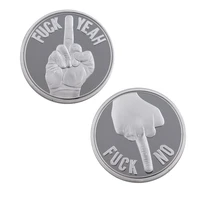festival gifts 999 9 silver plated metal coin american yes or no metal crafts coins collectibles christmas tree ornaments