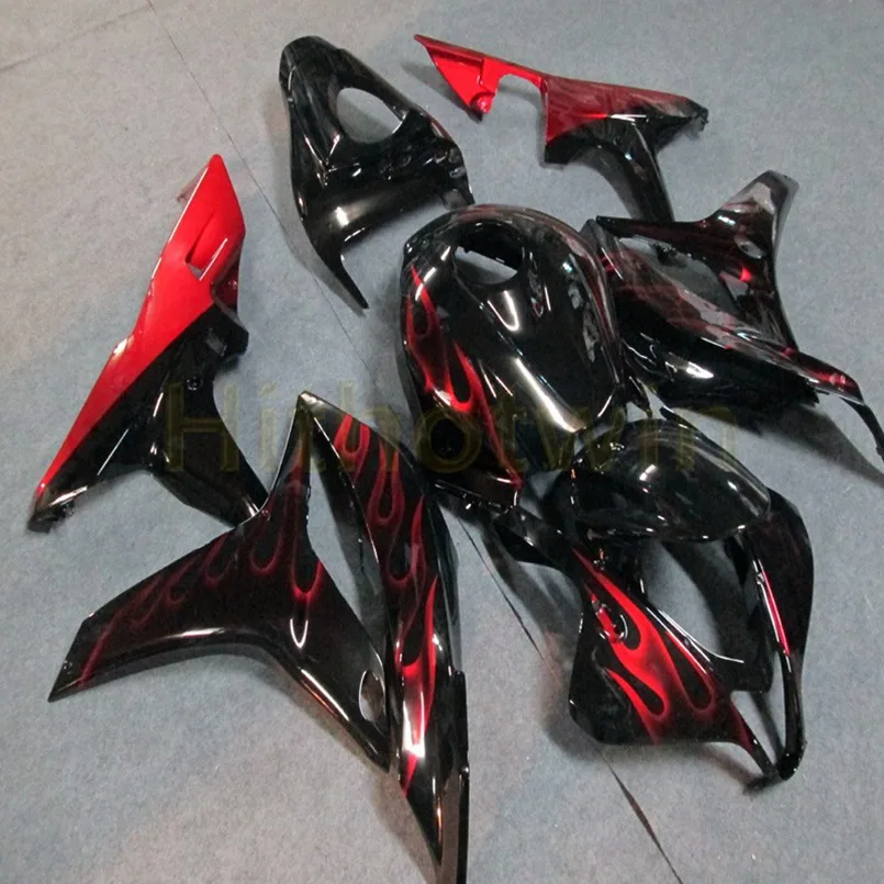 

Custom motorcycle Fairings for CBR 600 RR 2007 2008 red flames CBR600 RR 07 08 motorcycle plastic cover Injection mold