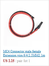 MC4 разъем Мужской Женский удлинитель провод 6/4/2.5MM2 1 м 2 м 3 м 5 м 10 м подключения ветка продлить Панели солнечные кабель для подключения к сети