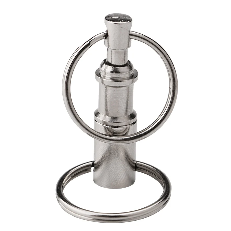 Двойной Съемный брелок со стальным хромированным покрытием быстросъемный