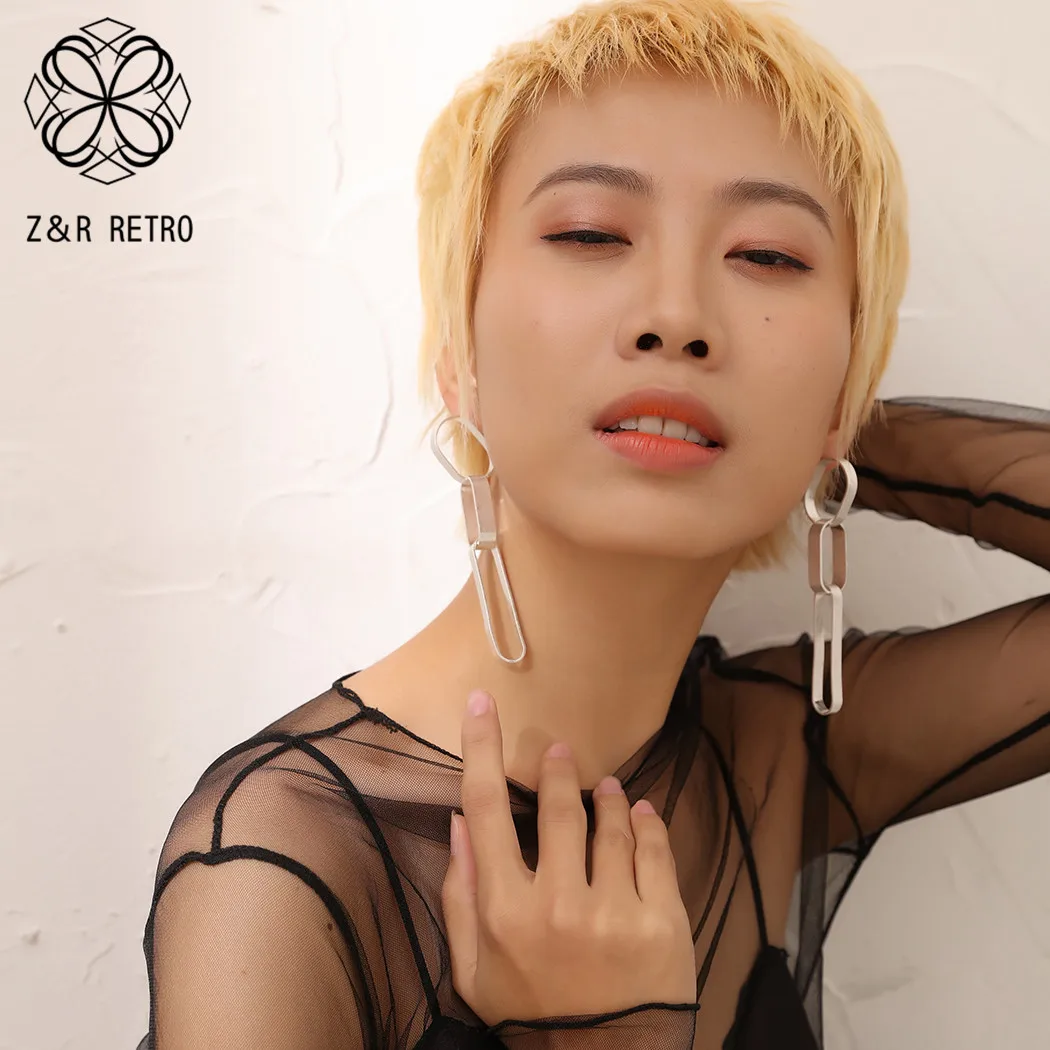 Hotsale Silver Stud Earrings for Women Jewelry Geometric Metal Charm Female Fashion Earrings Wholesale Dangle Pendientes