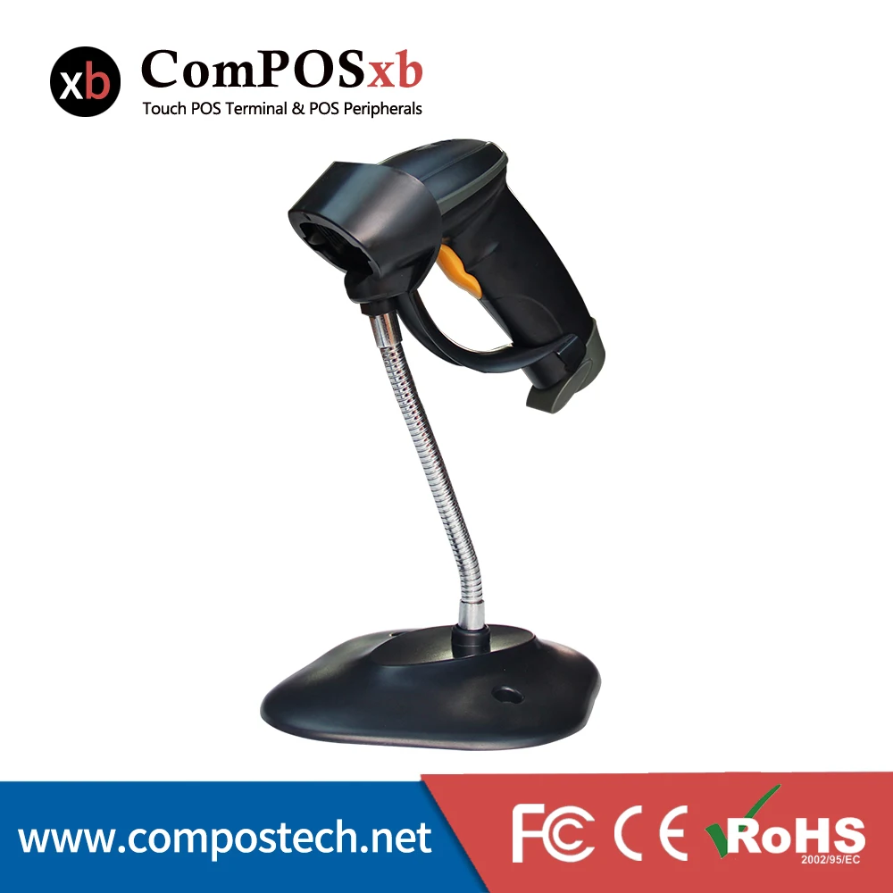 Compos низкая цена OEM лазерный сканер штрих кода дешевый порт USB 1D кабельный