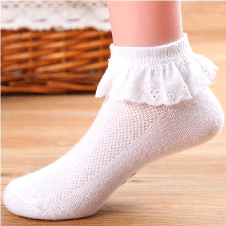 5 Colors Princess Girls Baby Socks Cotton Beautiful Lace Design Kids For 1-9y | Детская одежда и обувь