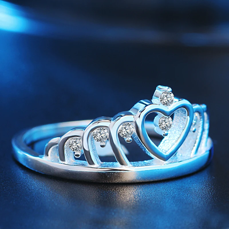 Сделать дауэр Princess Crown Форме Серебро Белое золото платиновым покрытием Любовь