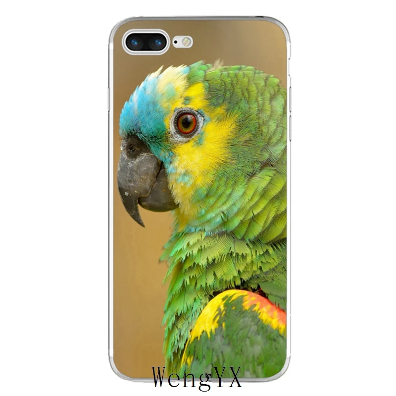 Зеленый попугаи Тонкий Силиконовый ТПУ мягкий чехол для iPhone X, 8, 8 plus, 7, 7 plus, 6 6s плюс 5 5S 5c SE 4 4S - Цвет: Parrot-Birds-A-10