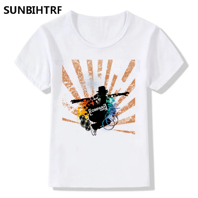 Модные детские Забавные футболки для уличных танцев Детская одежда летние