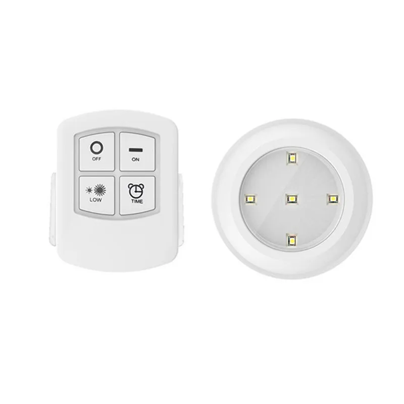1 lamp 1 remote Диммируемый светодиодный светильник для шкафа с питанием от батареи, 5 светодиодов, лампы с беспроводным сенсорным датчиком или пультом дистанционного управления, для гардероба, лестницы, светодиодная Ночная лампа - Цвет: 1 lamp 1 remote
