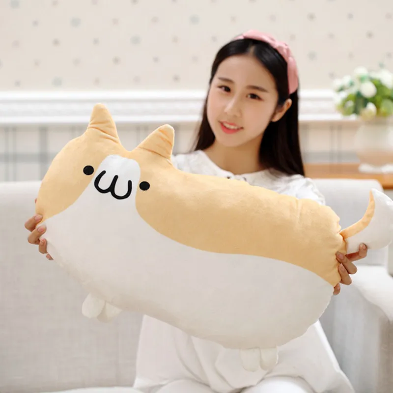 

New Arrival 45CM One Piece Super Soft Dog Plush Cushion Creative Doll Cute PP Cotton Stuffed Baby Dogs Sleeping Pillows Toys