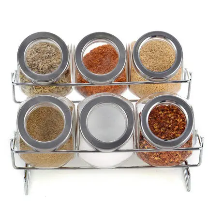 Стеклянные бутылки для приправ без свинца с полкой|sauce jar|sauce boxkitchen seasoning box |