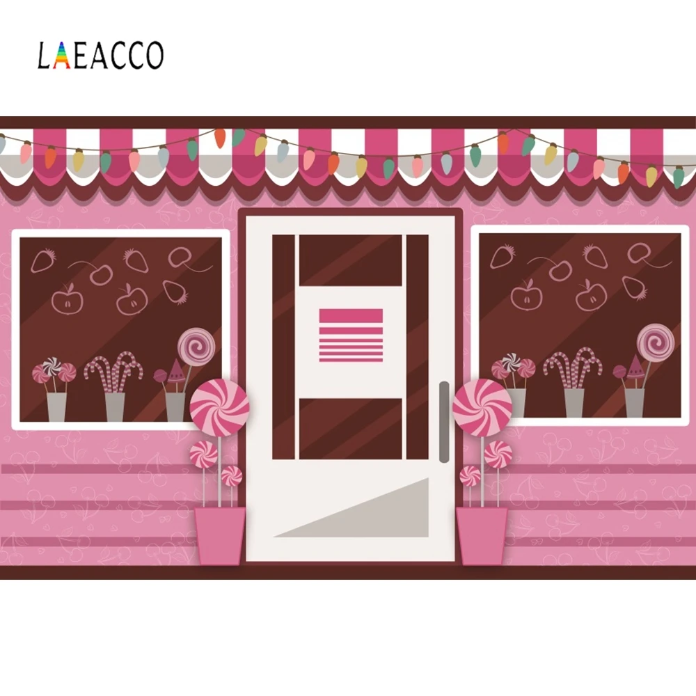 Laeacco розовый фон с героями мультфильмов магазин для маленьких девочек принцесса