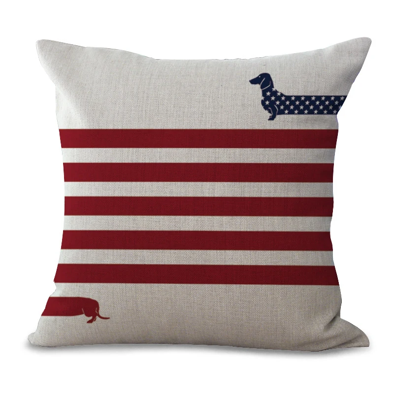 Пледы-подушки Чехлы 45x45cmdecorative подушки dogdog Наволочки хлопок лен для подушек День