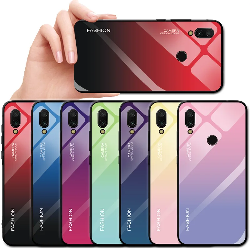 Чехол из закаленного стекла с градиентом YOUVEI для Xiaomi Redmi 7 Redmi7 чехол 6 26'' |