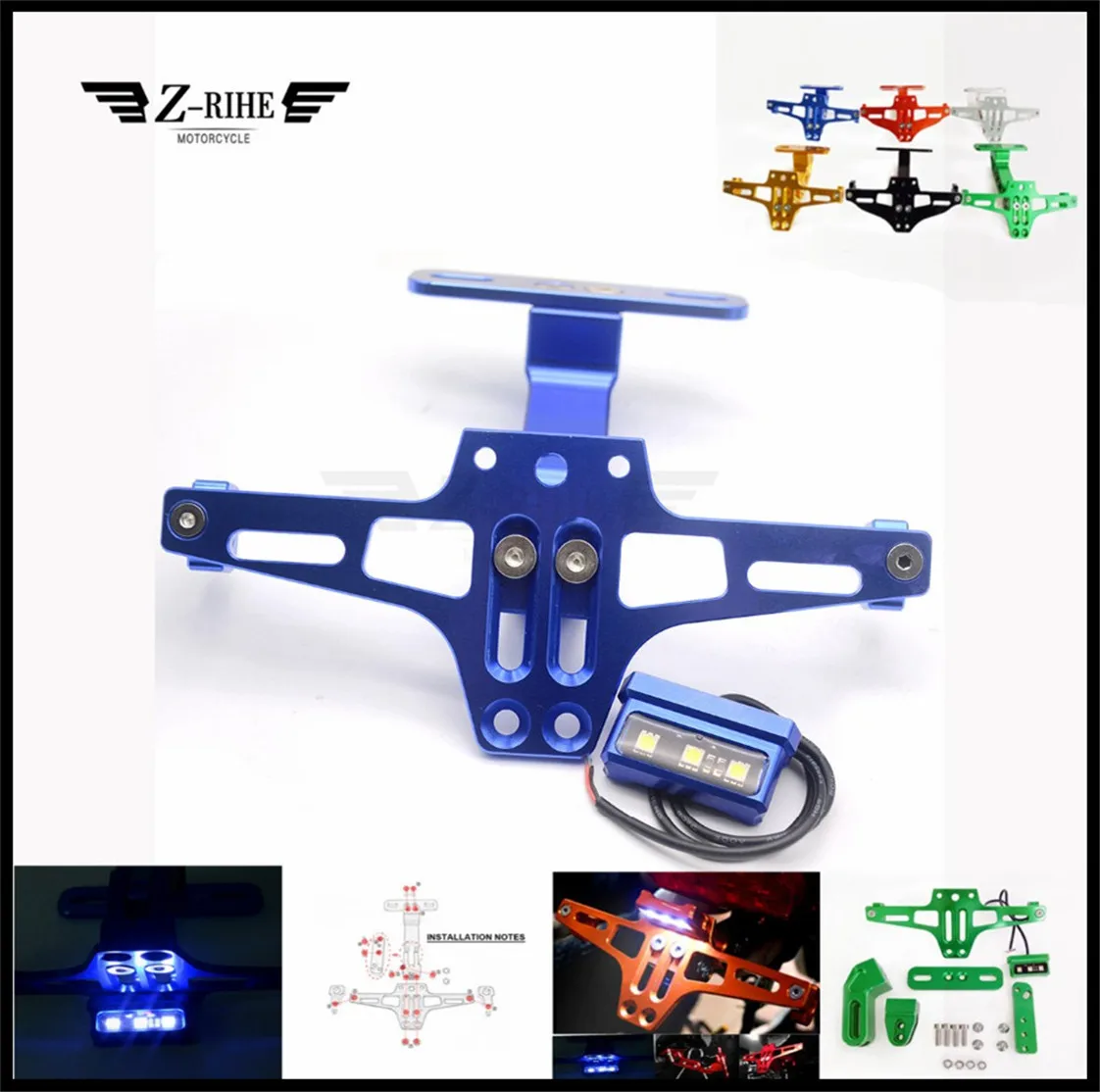Мотоцикл номерной знак кронштейн держатель рамка CNC пластина для YAMAHA R6S США BT1100