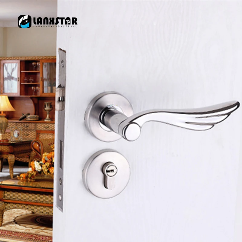 Современный дизайн бесшумный раздельный инженерный замок дверная ручка