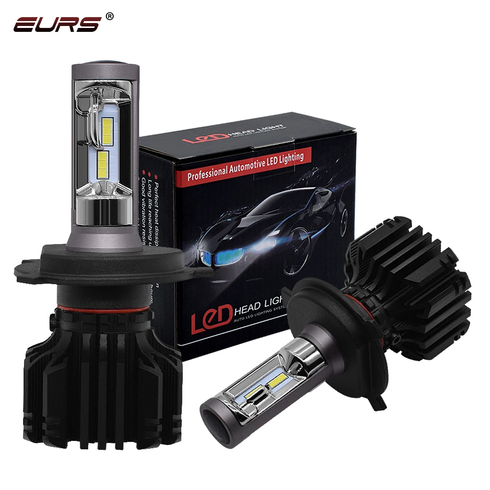 EURS CSP h7 светодиодные лампы h4 фары автомобиля 8000LM 50 Вт 6500 к авто h1 h3 H11 led 9005 9006 hb4 h13 9012
