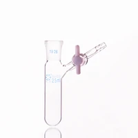 reaction tube with ptfe valve and standard ground mouthcapacity 25ml and joint 1926high borosilicate glass
