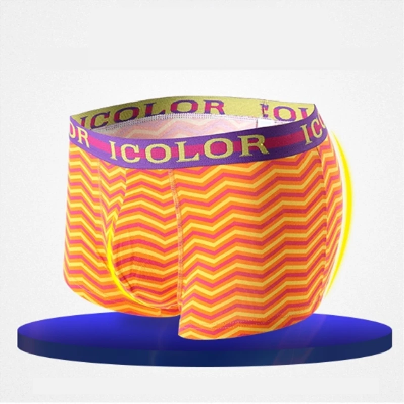 ICOLOR 2018 шорты мужские s 4 шт \ нижнее белье Мягкие боксеры хлопковые в полоску