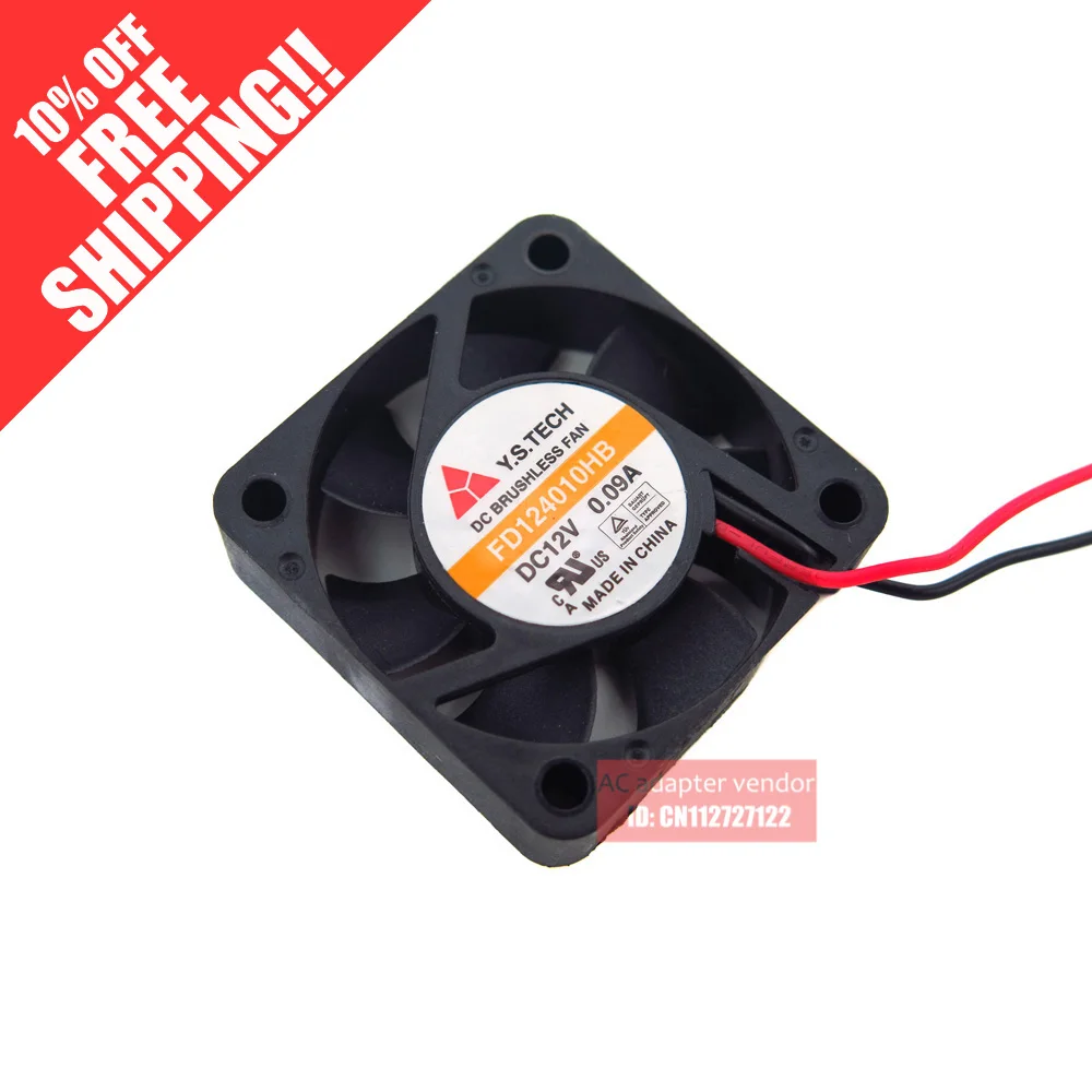 Новый вентилятор охлаждения FD124010HB Y.S.TECH 4010 12V 0.09A 4 см с двойным шарикоподшипником