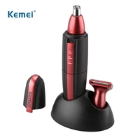 kemei 2 in 1 fashion nose trimmer electric shaving safe face care clipper trimmer for nose hair trimmer for man and woman