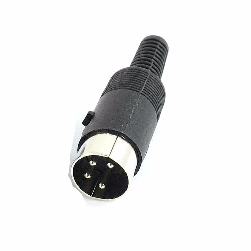 

50 pcs 4 Pin DIN Plug DIN male Plug Cable Connector with Plastic Handle