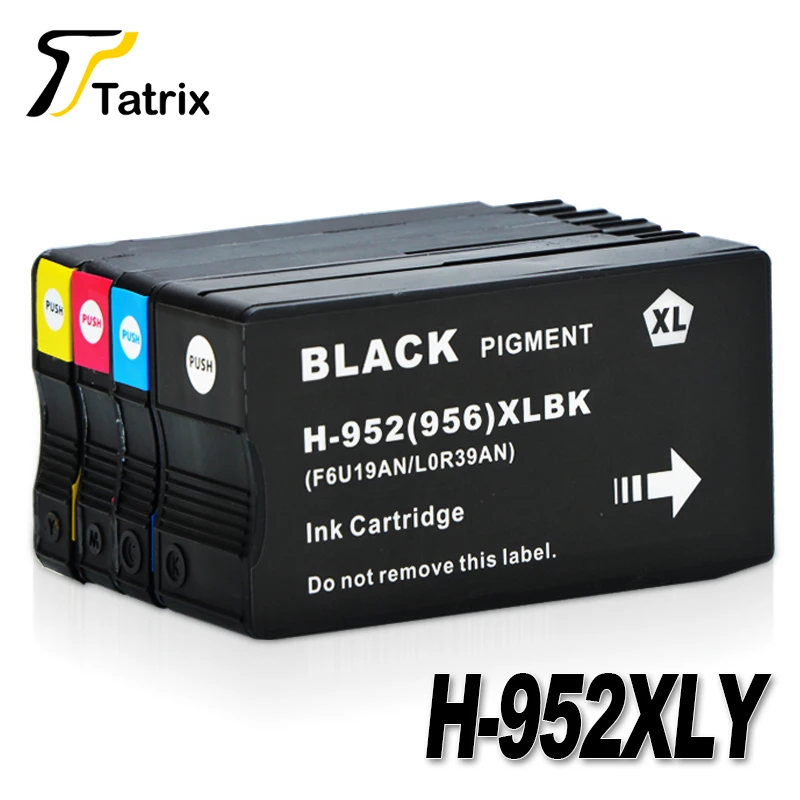 Tatrix 4PK для HP 952XL 952 Новый чернильный картридж с полными чернилами Officejet Pro 7740 8210 8216